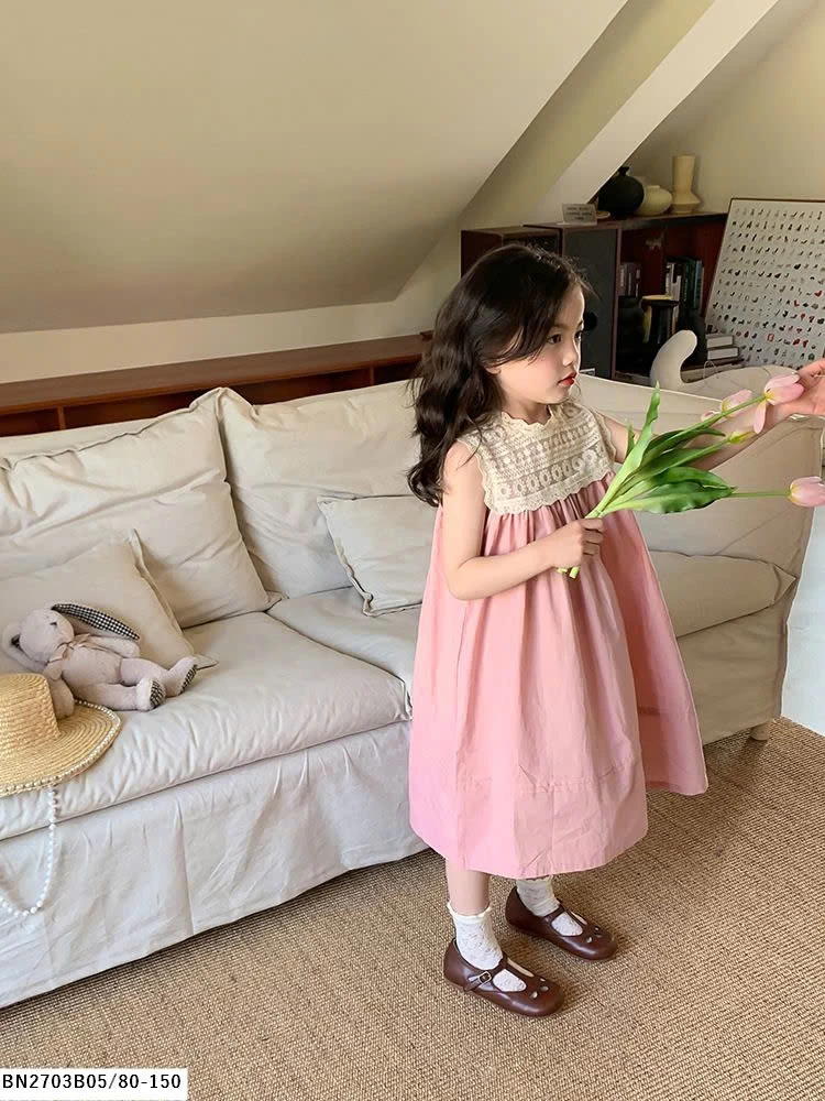Váy bé gái phối ren AMBB