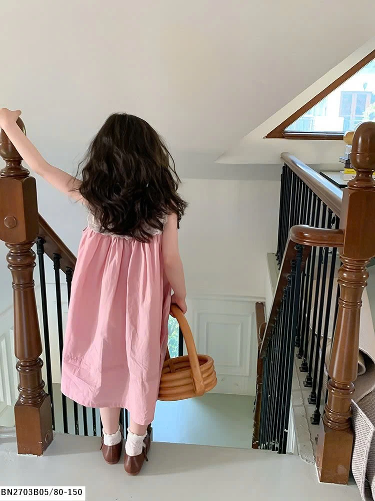 Váy bé gái phối ren AMBB