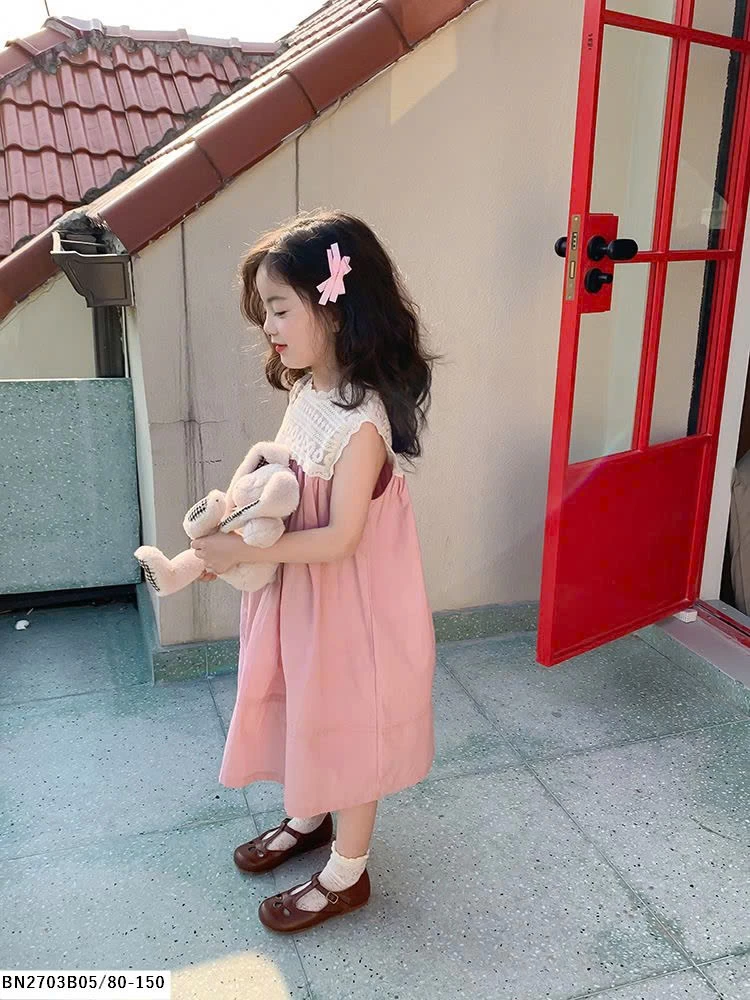 Váy bé gái phối ren AMBB