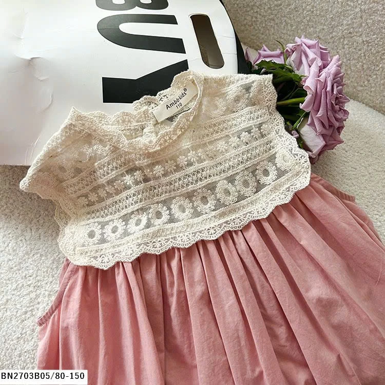 Váy bé gái phối ren AMBB