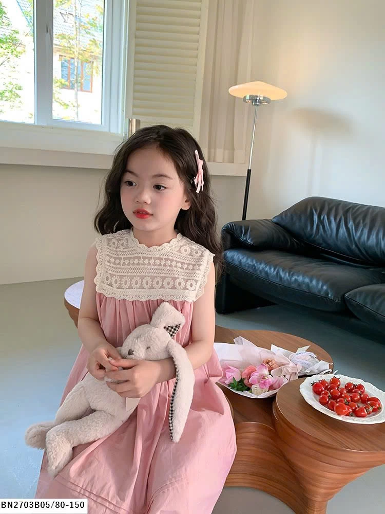 Váy bé gái phối ren AMBB