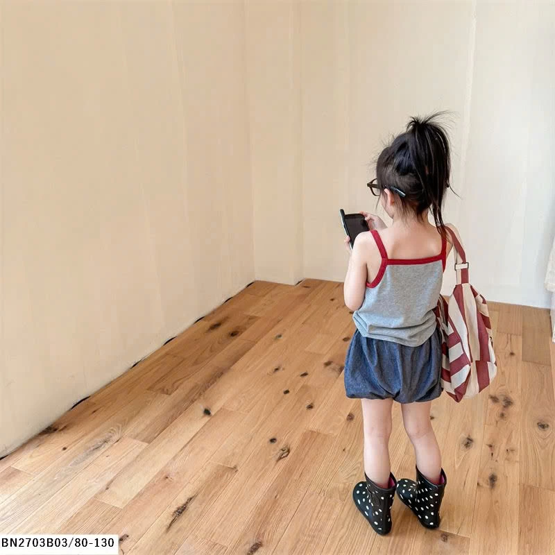 ÁO COTTON 2 DÂY CHO BÉ