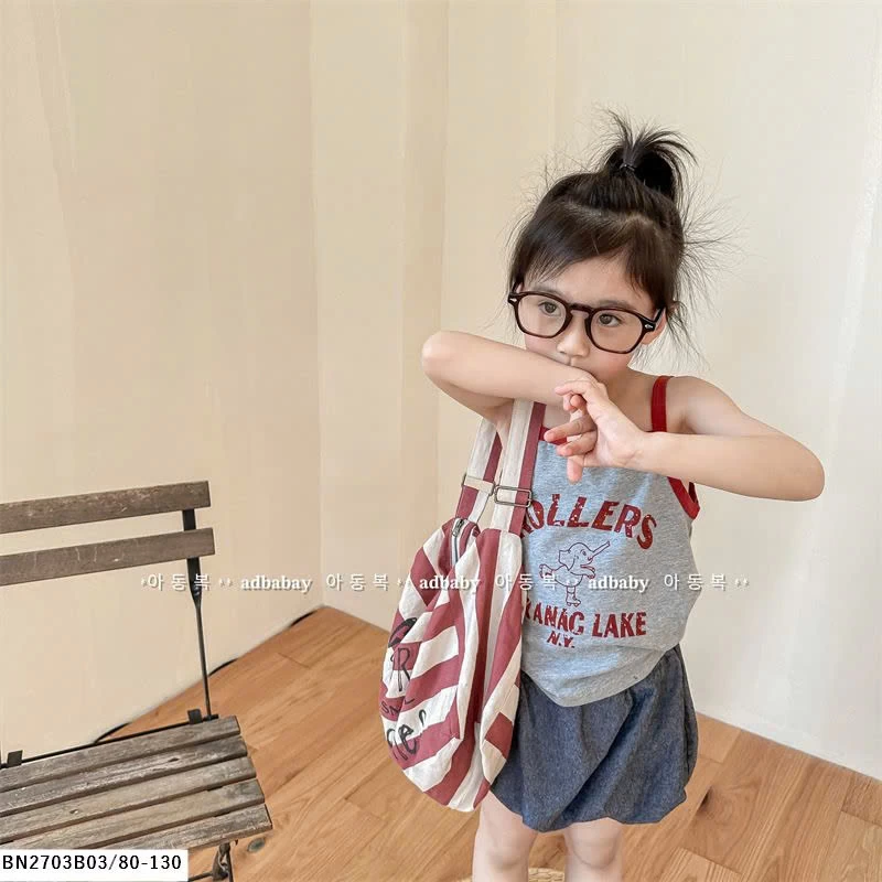 ÁO COTTON 2 DÂY CHO BÉ