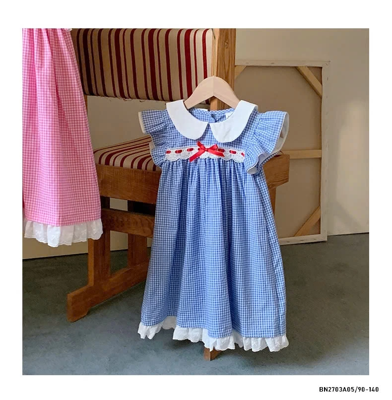 ĐẦM CARO CÁNH TIÊN CỔ SEN