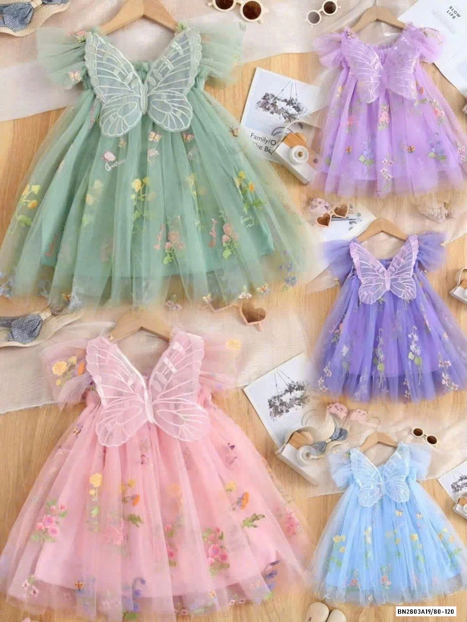 ĐẦM TUTU CÁNH BƯỚM THÊU HOA