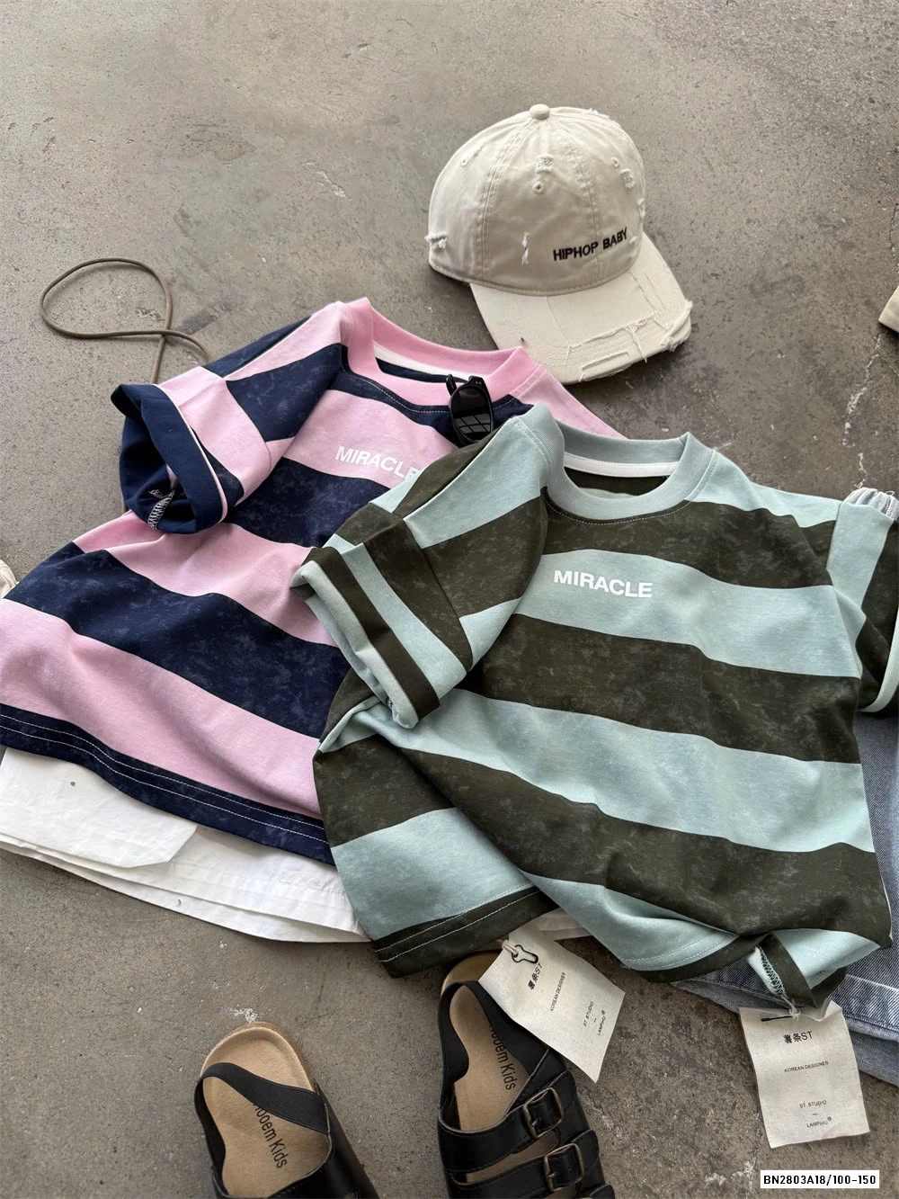 ÁO THUN KẺ MIX SHORT TÚI HỘP