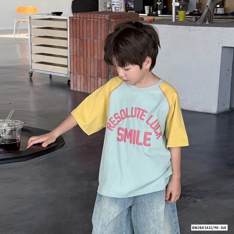 ÁO THUN PHỐI MÀU TAY AMBB