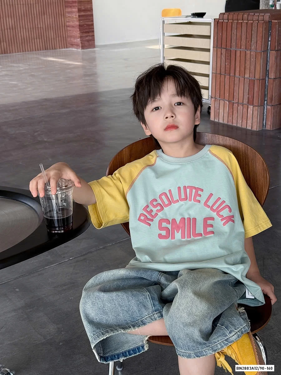 ÁO THUN PHỐI MÀU TAY AMBB