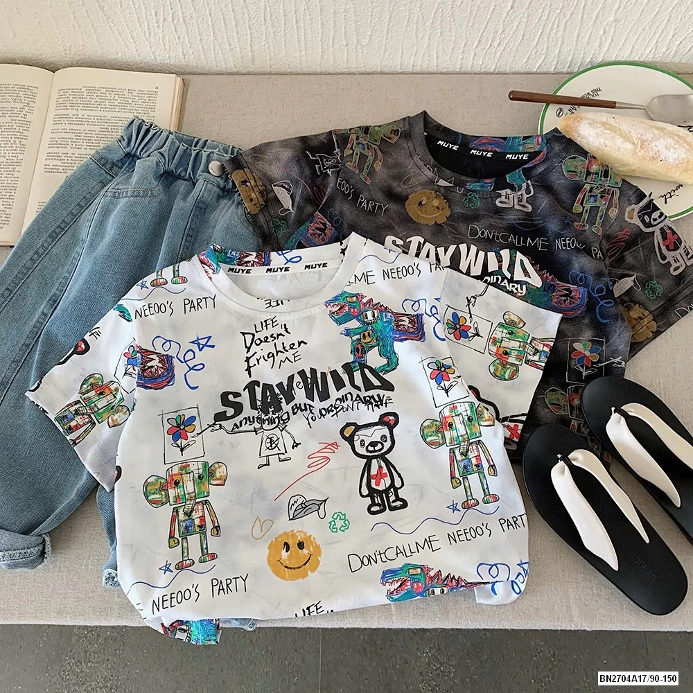 ÁO THUN IN HỌA TIẾT GẤU