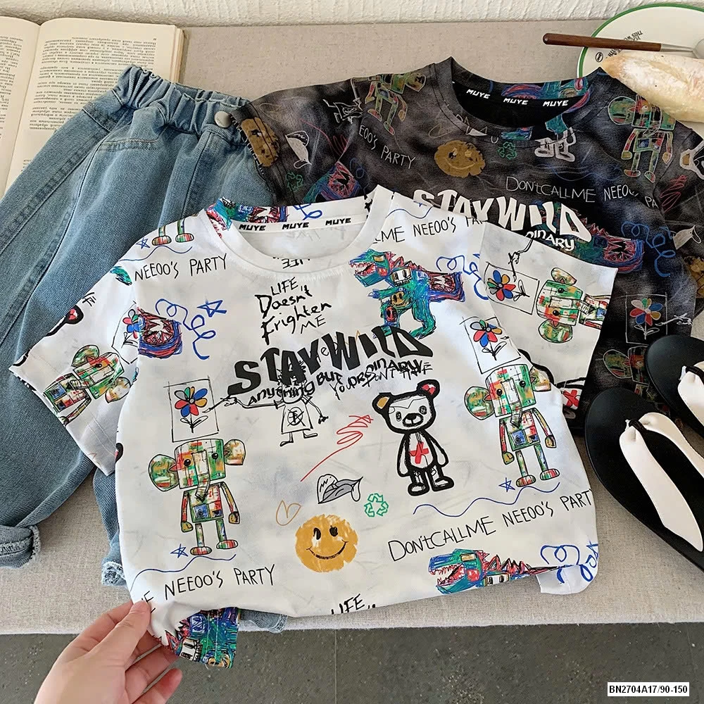 ÁO THUN IN HỌA TIẾT GẤU