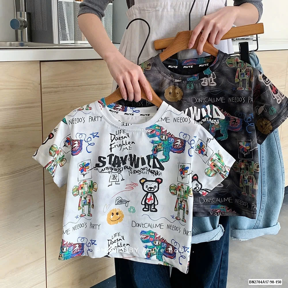 ÁO THUN IN HỌA TIẾT GẤU