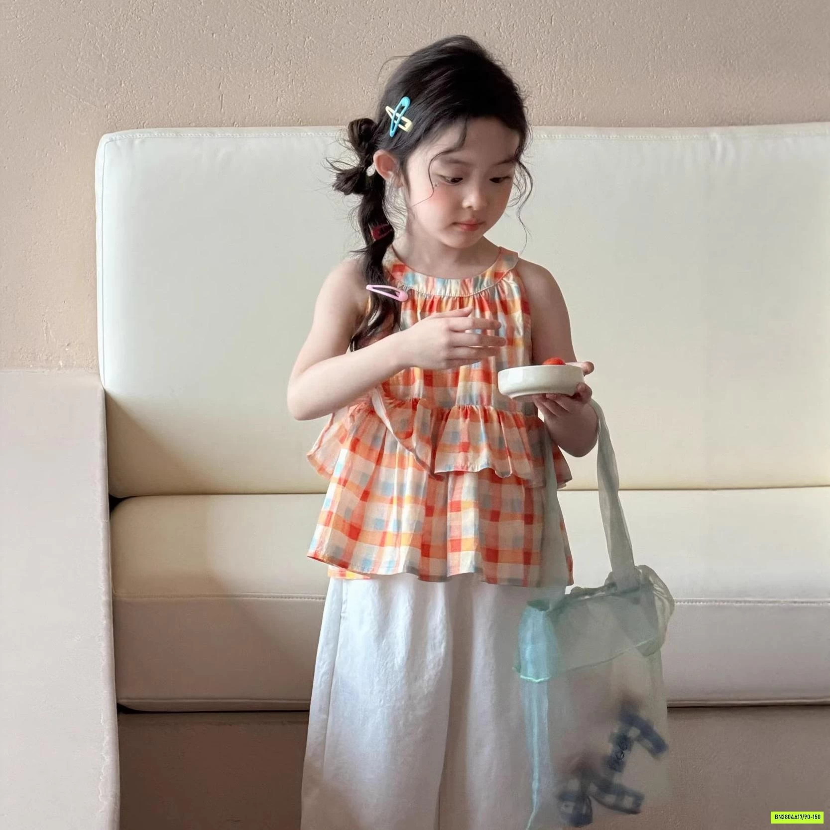 ÁO BABYDOLL CAM MIX QUẦN SUÔNG