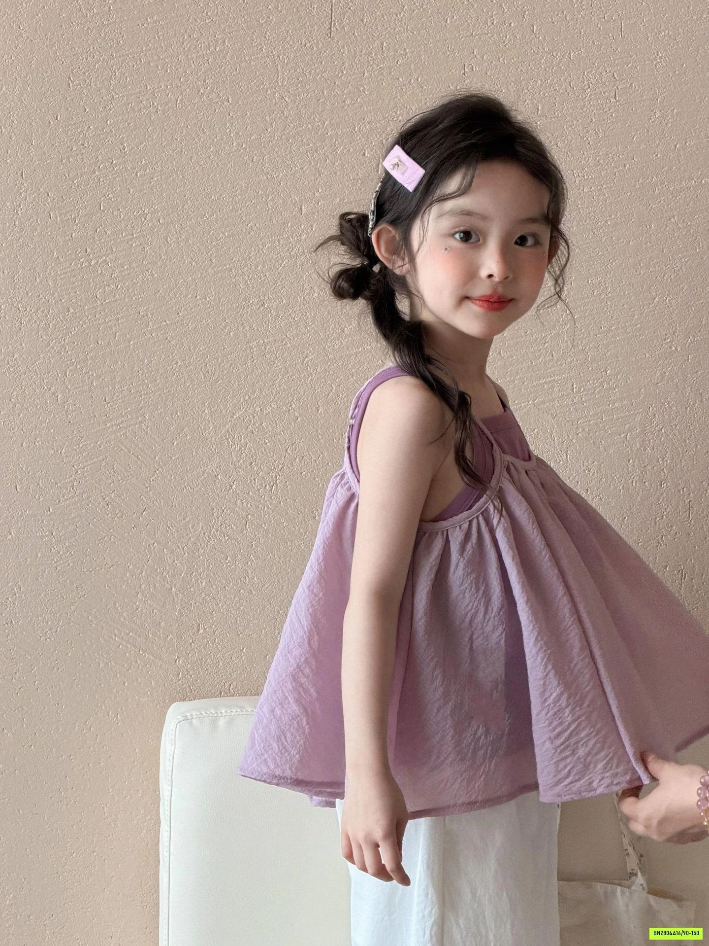 ÁO BABYDOLL TÍM MIX QUẦN SUÔNG