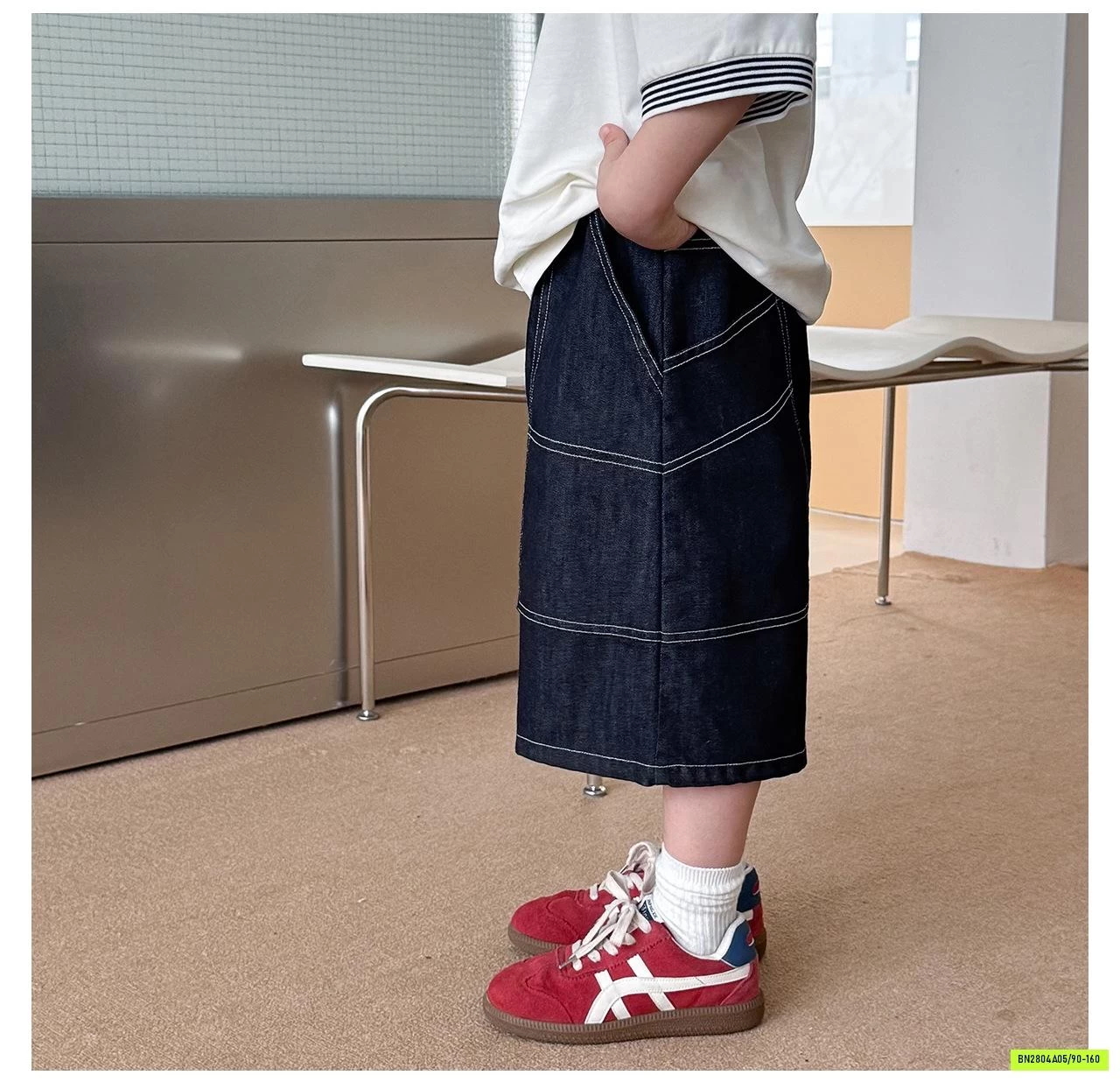 ÁO THUN MÈO MIX SHORT DENIM AOAO