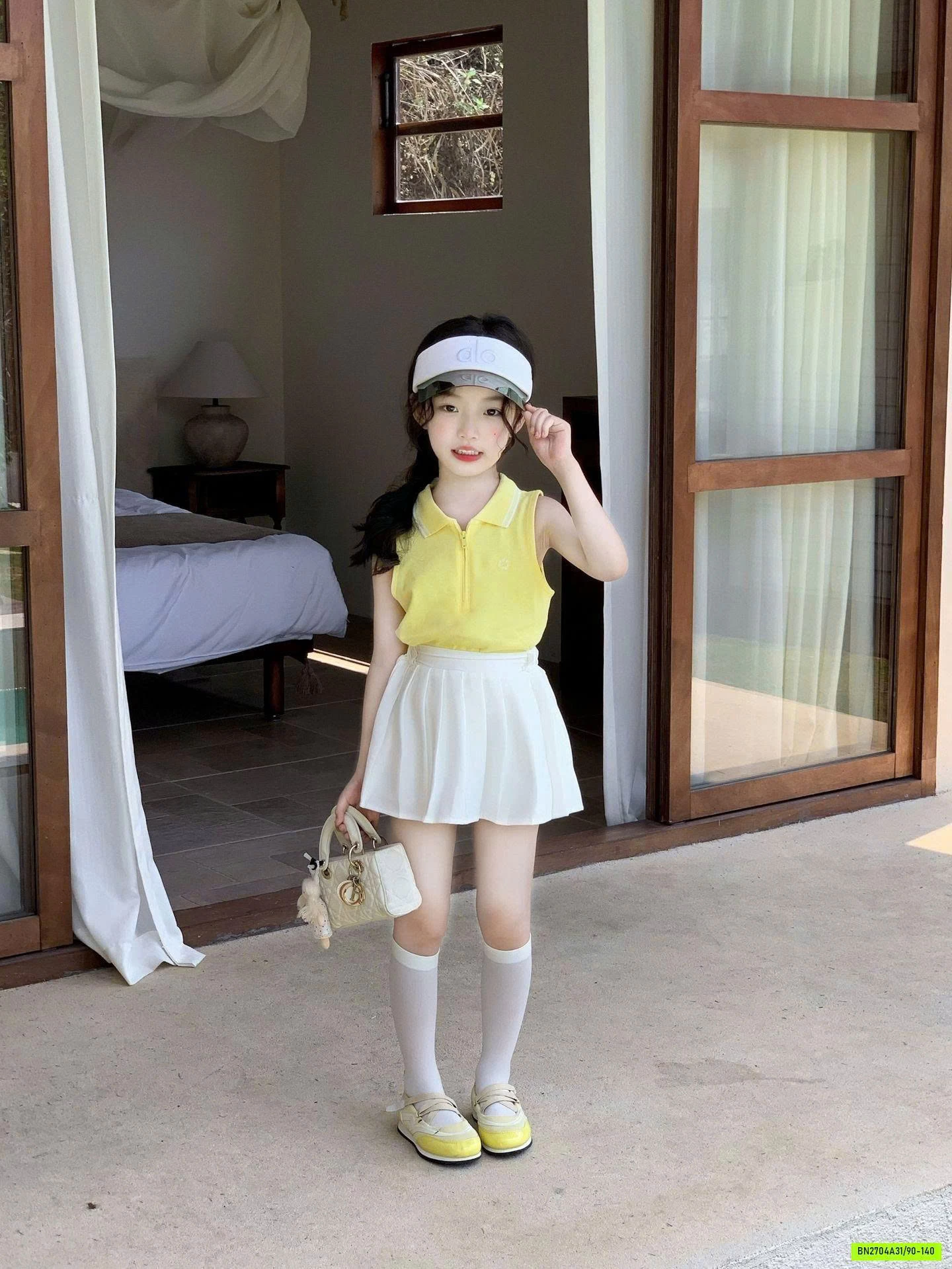 POLO SÁT NÁCH VÀNG MIX CV XẾP LY