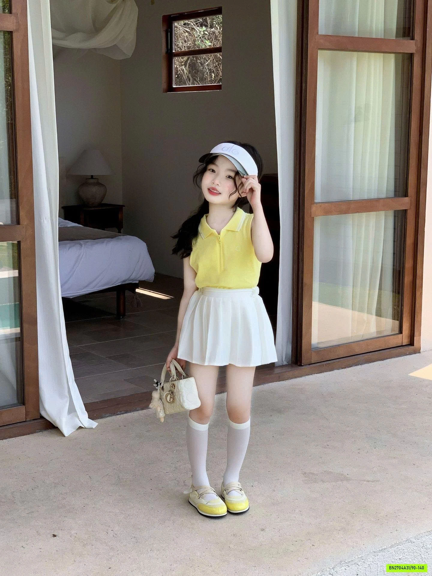 POLO SÁT NÁCH VÀNG MIX CV XẾP LY