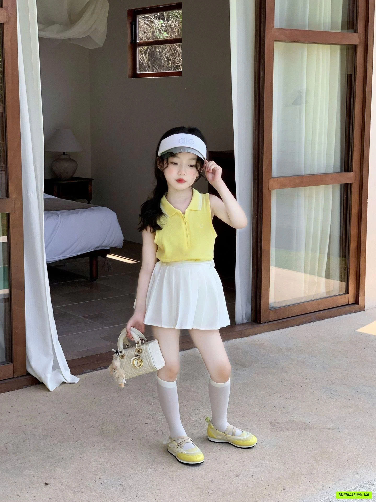 POLO SÁT NÁCH VÀNG MIX CV XẾP LY