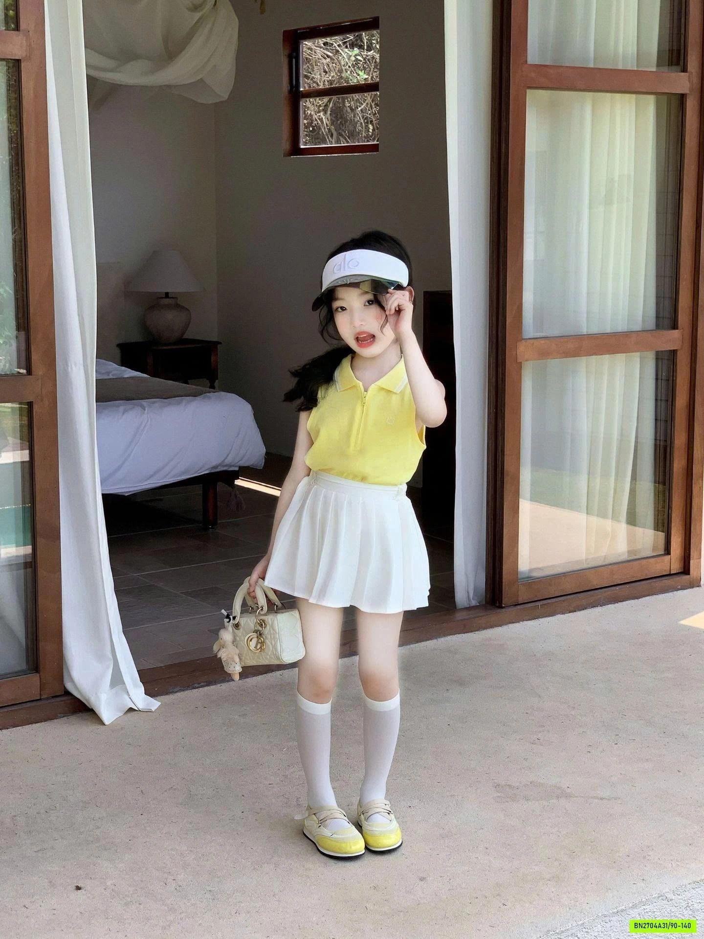 POLO SÁT NÁCH VÀNG MIX CV XẾP LY