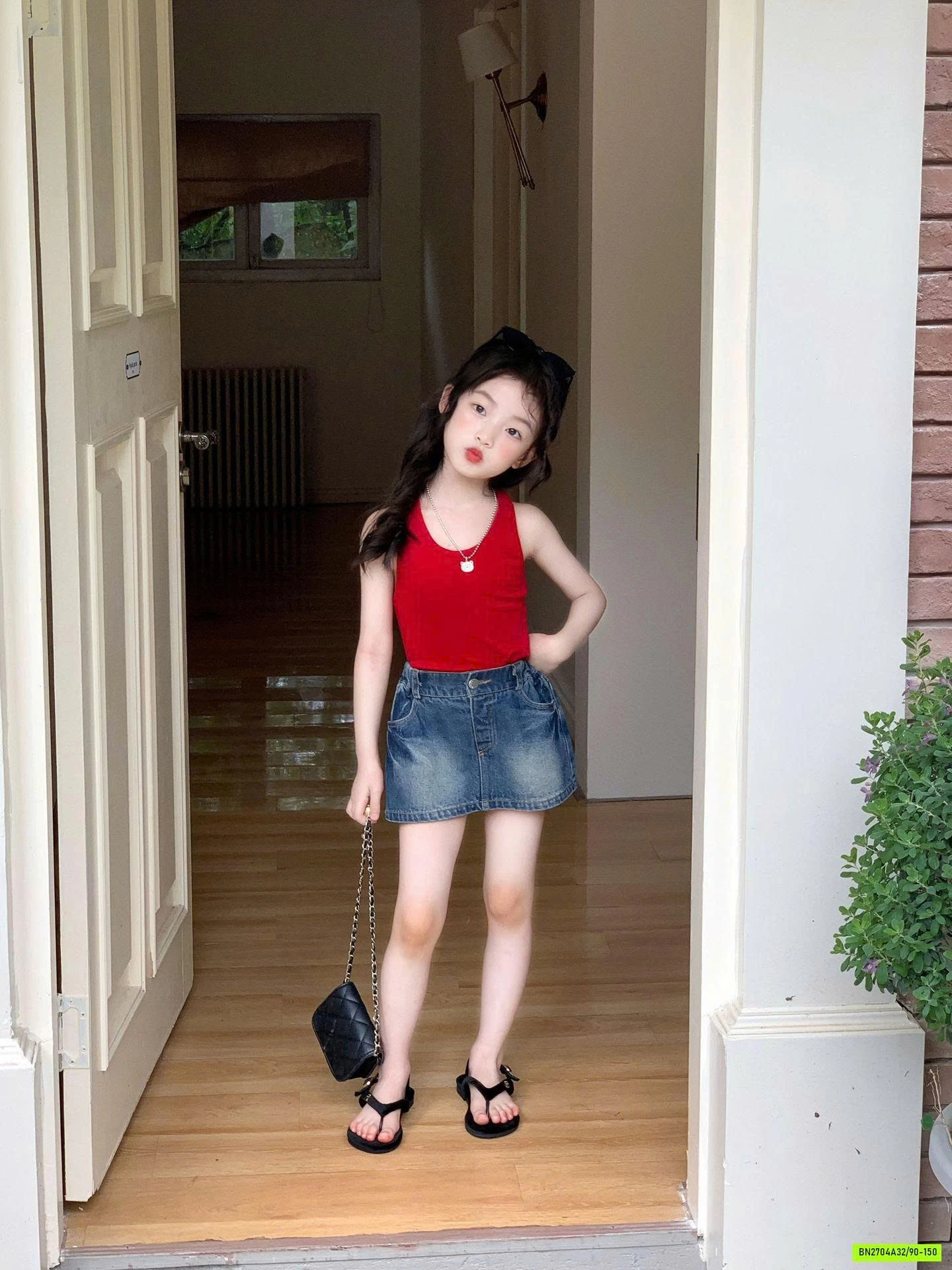 ÁO CỔ YẾM MIX CV JEANS