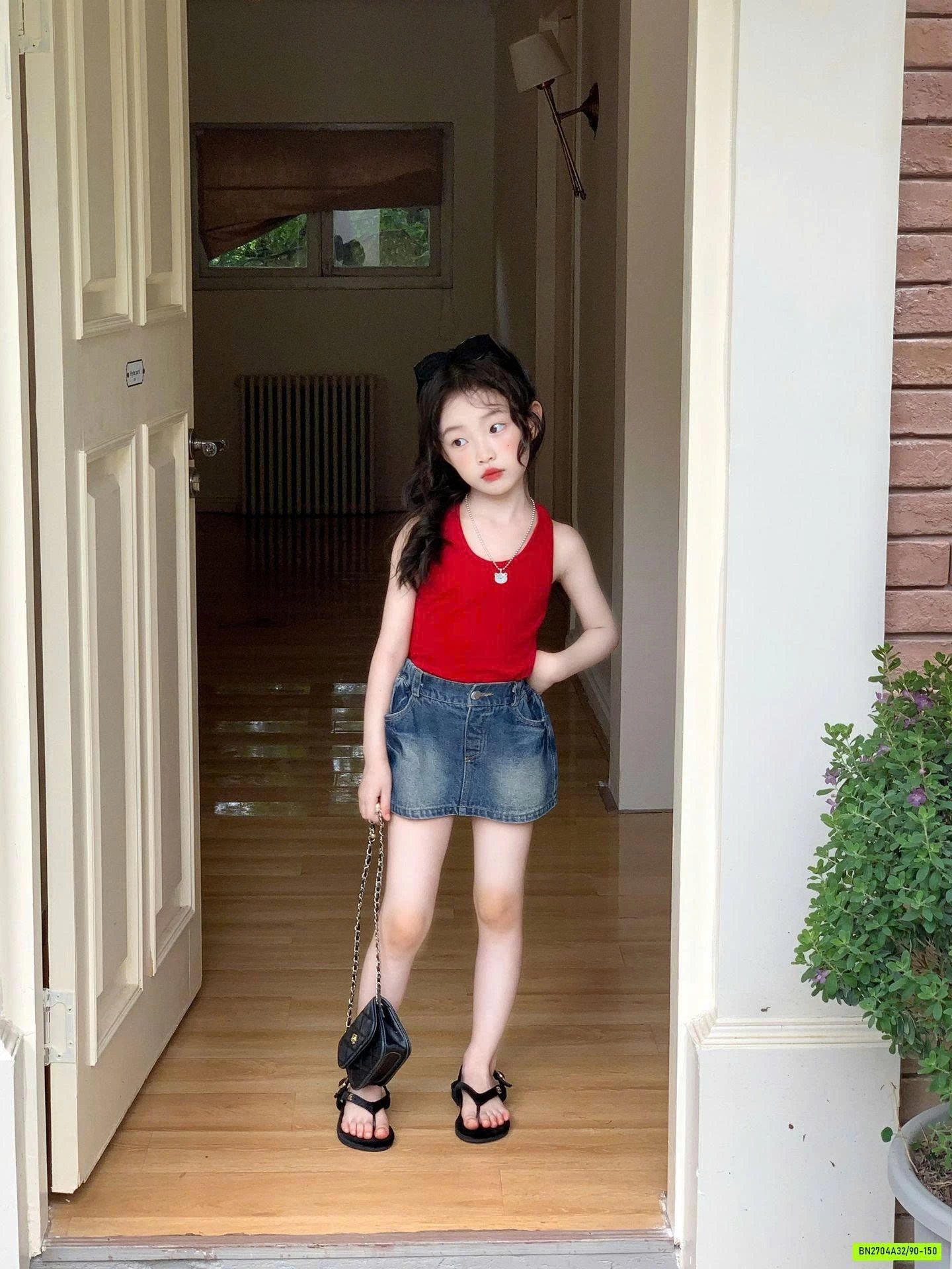 ÁO CỔ YẾM MIX CV JEANS