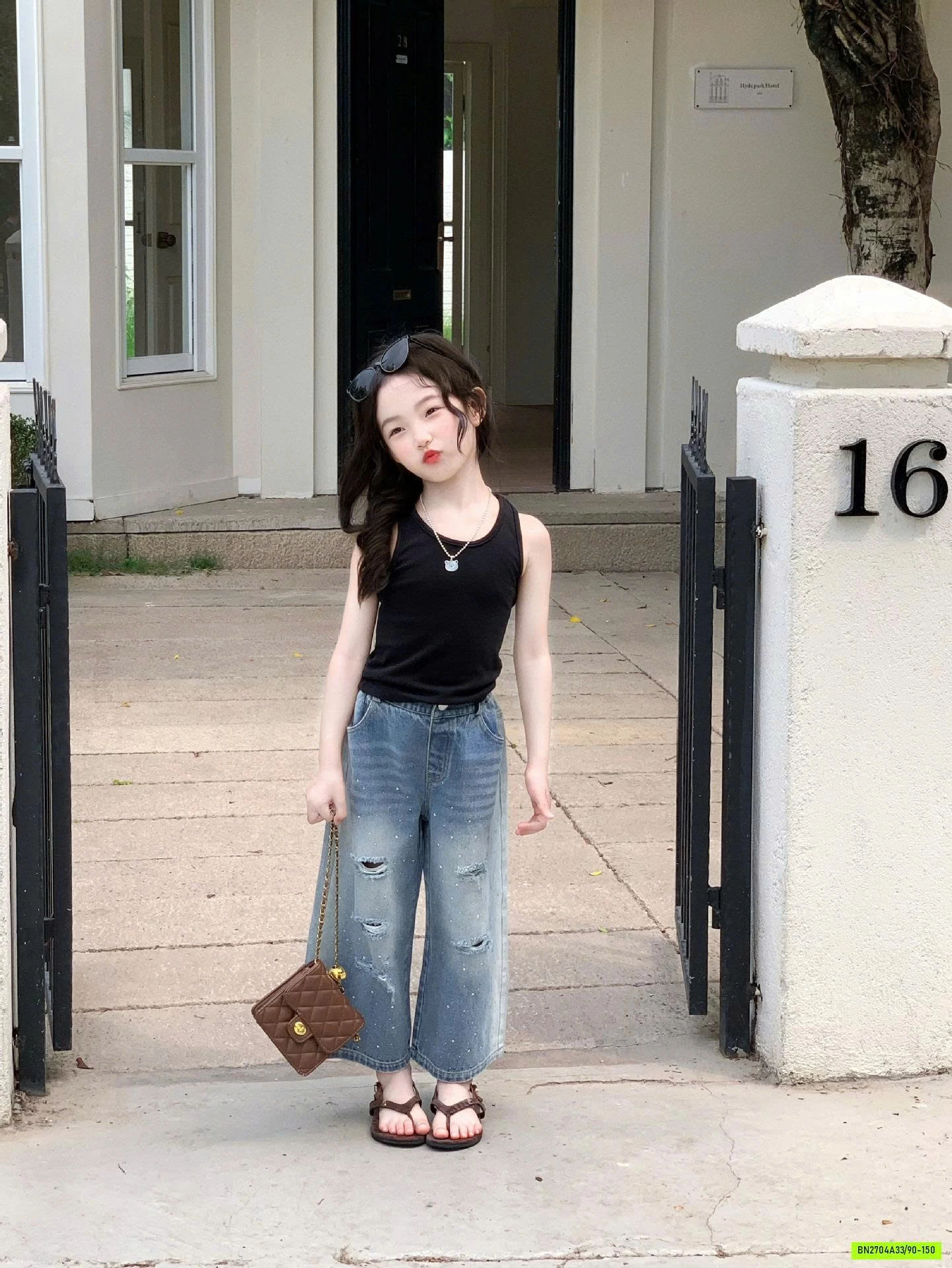 ÁO YẾM MIX JEANS SUÔNG RÁCH