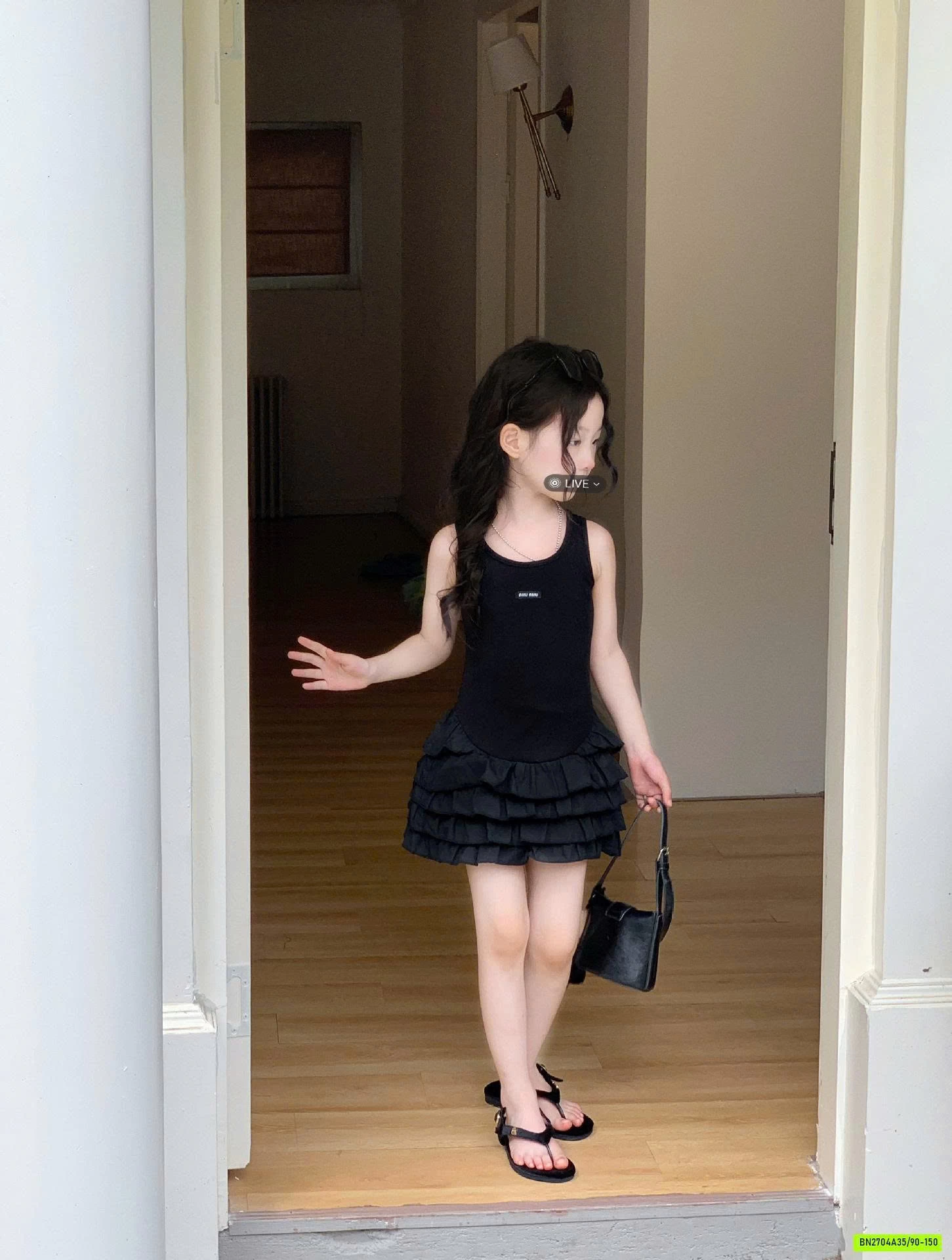 SÉT VÁY ĐEN GIẢ 2 LỚP XẾP TẦNG