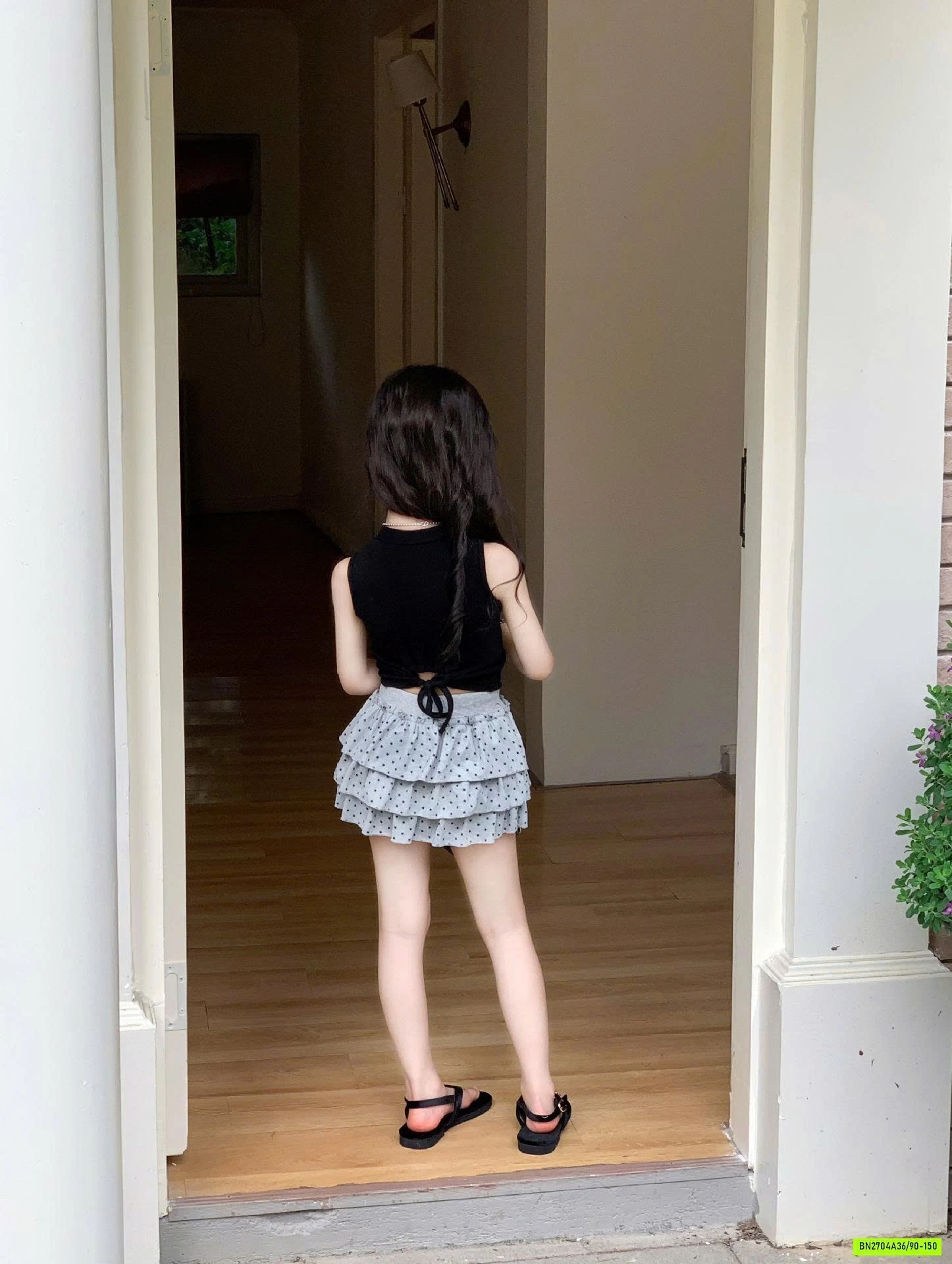 ÁO SÁT NÁCH MIX CV XÁM XẾP TẦNG