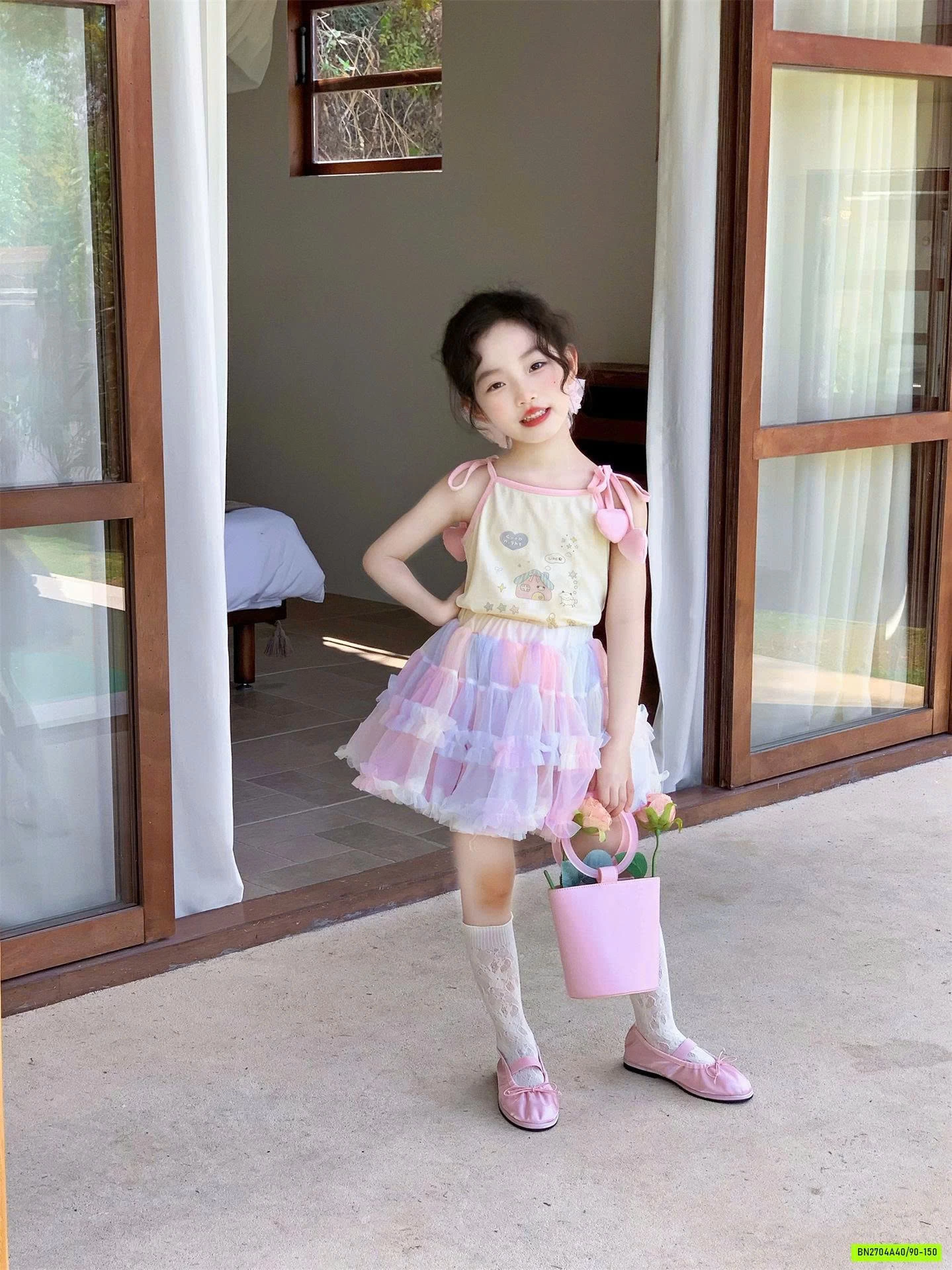 ÁO 2 DÂY MIX CV TUTU SẮC MÀU