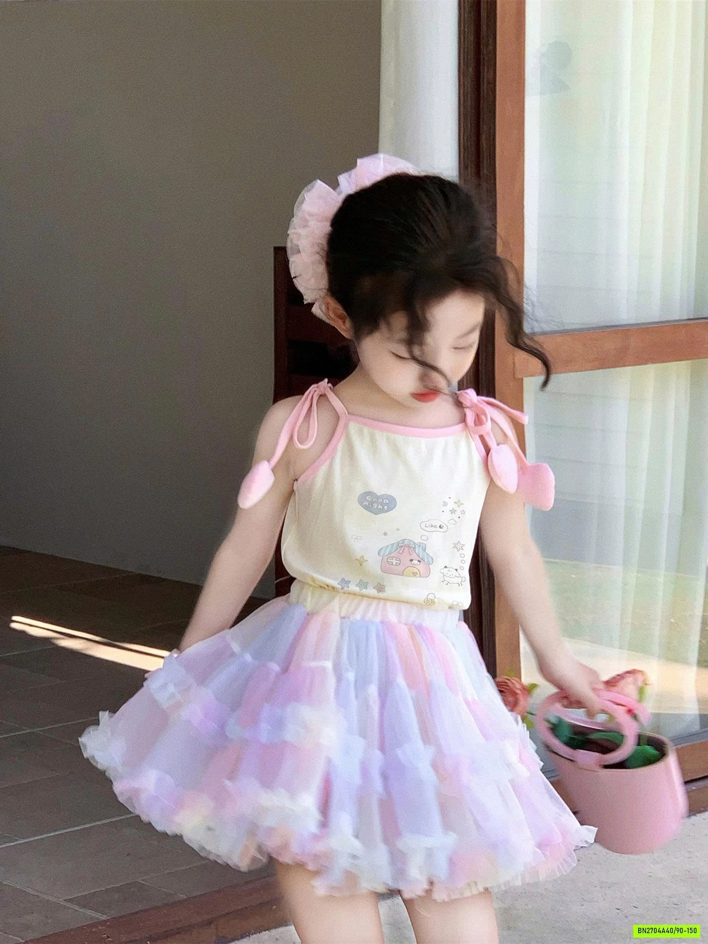 ÁO 2 DÂY MIX CV TUTU SẮC MÀU