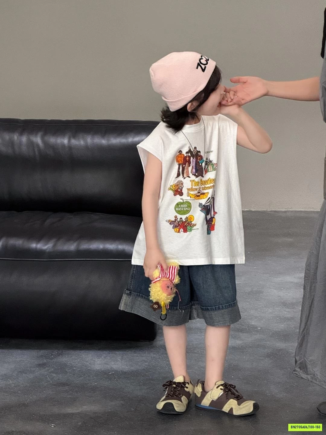 TANKTOP KUTE MIX SHORT JEANS GẤP GẤU