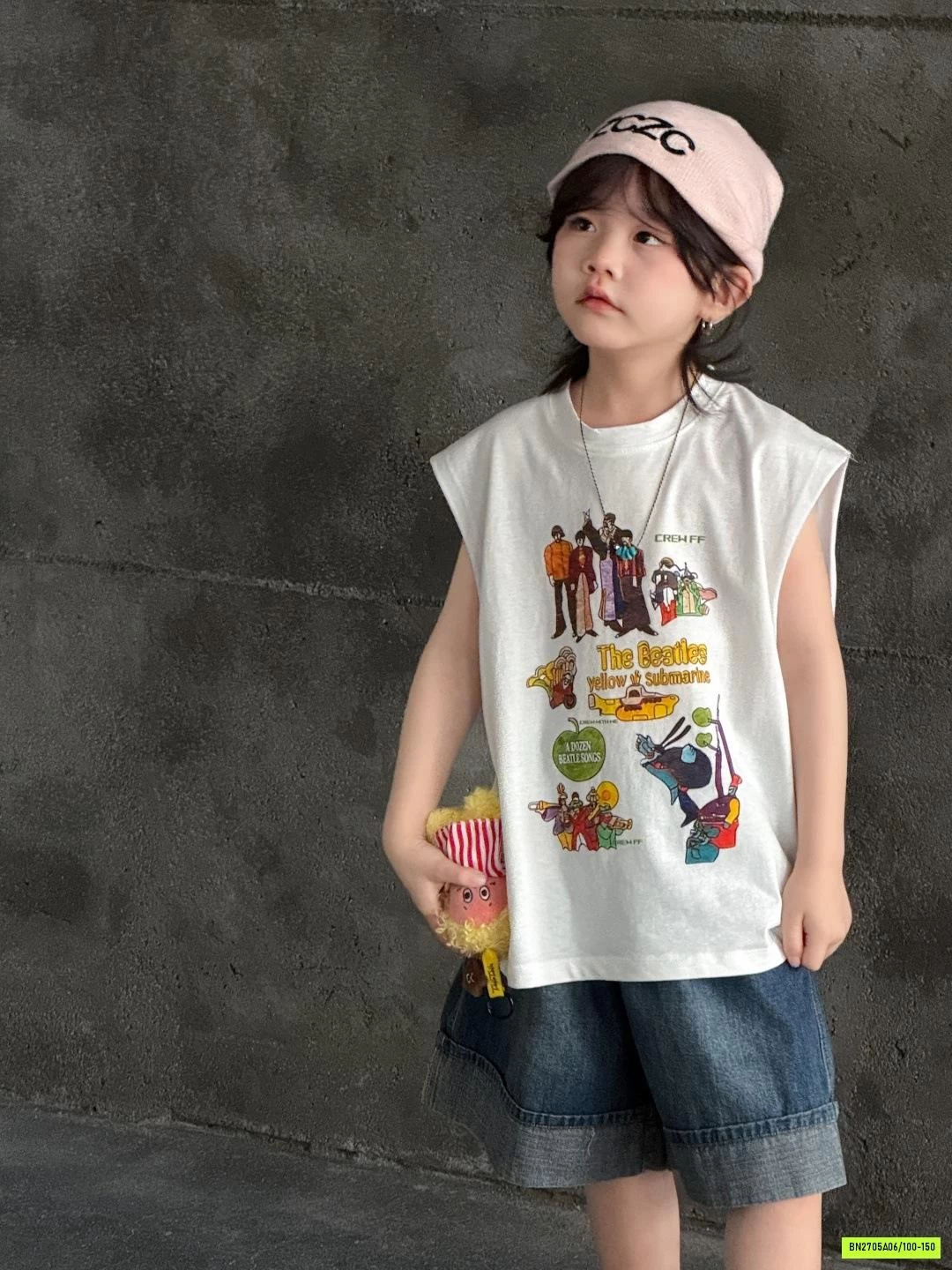 TANKTOP KUTE MIX SHORT JEANS GẤP GẤU