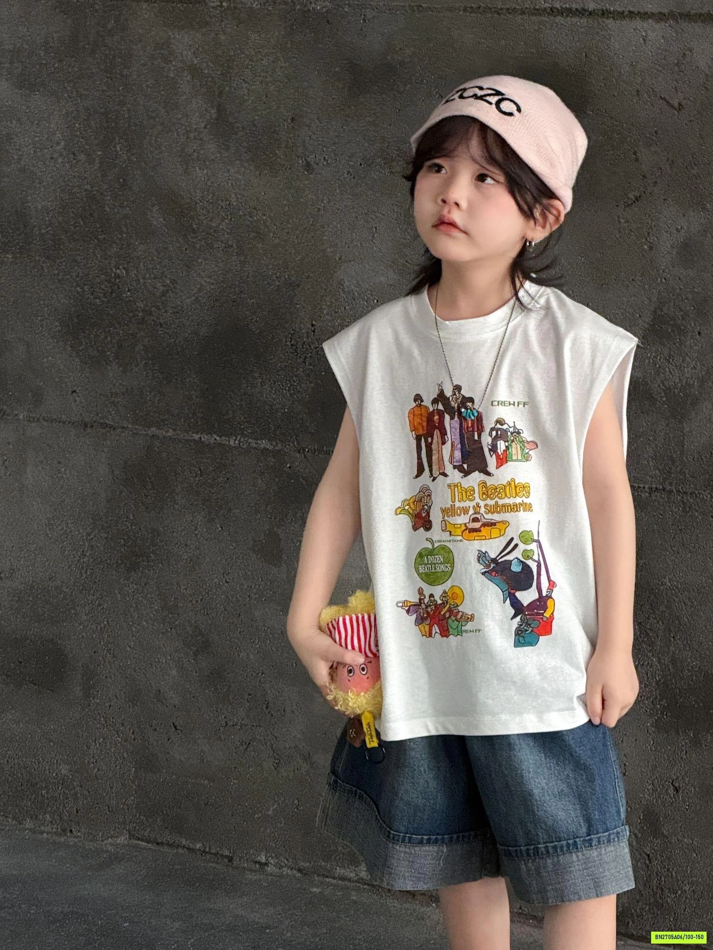 TANKTOP KUTE MIX SHORT JEANS GẤP GẤU