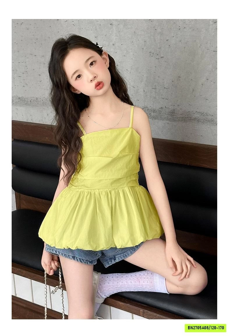 ÁO BÍ 2 DÂY MIX SHORT JEANS