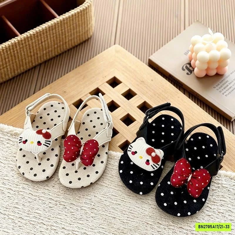 SANDAL XỎ NGÓN CHẤM BI KITTY