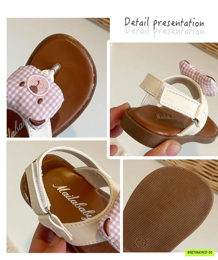 SANDAL XỎ NGÓN GẤU CARO