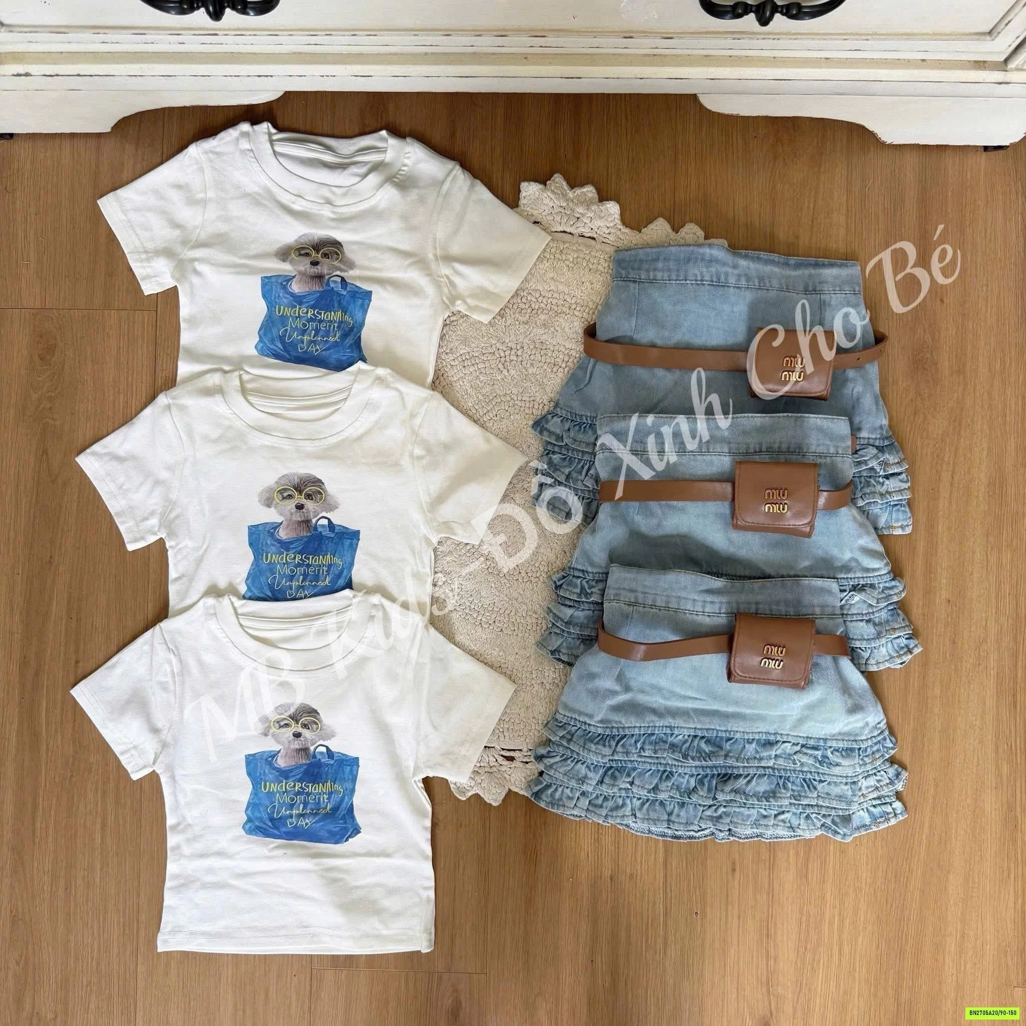 SÉT ÁO GẤU MIX CV JEANS T&QKIDS