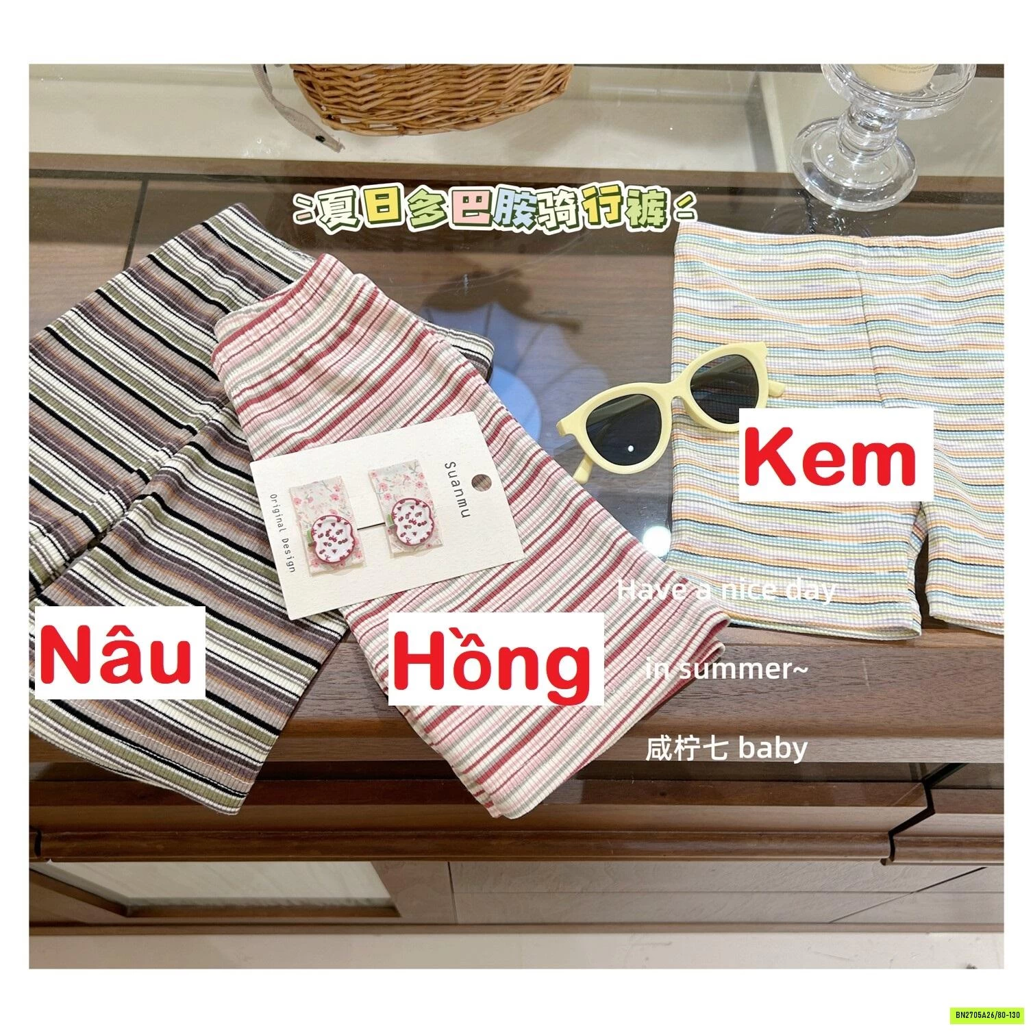 ÁO THUN MIX LEGGING KẺ TBABY