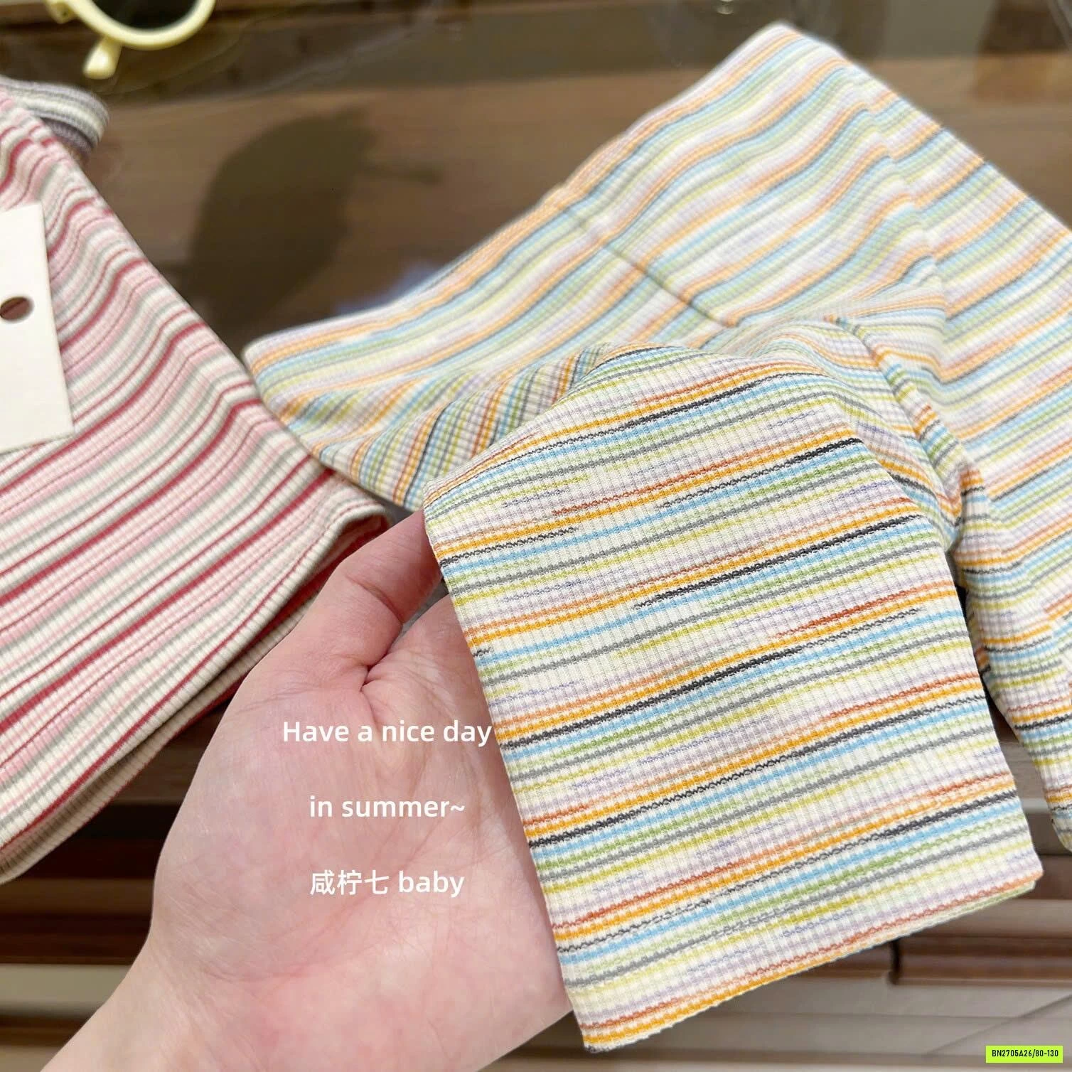 ÁO THUN MIX LEGGING KẺ TBABY