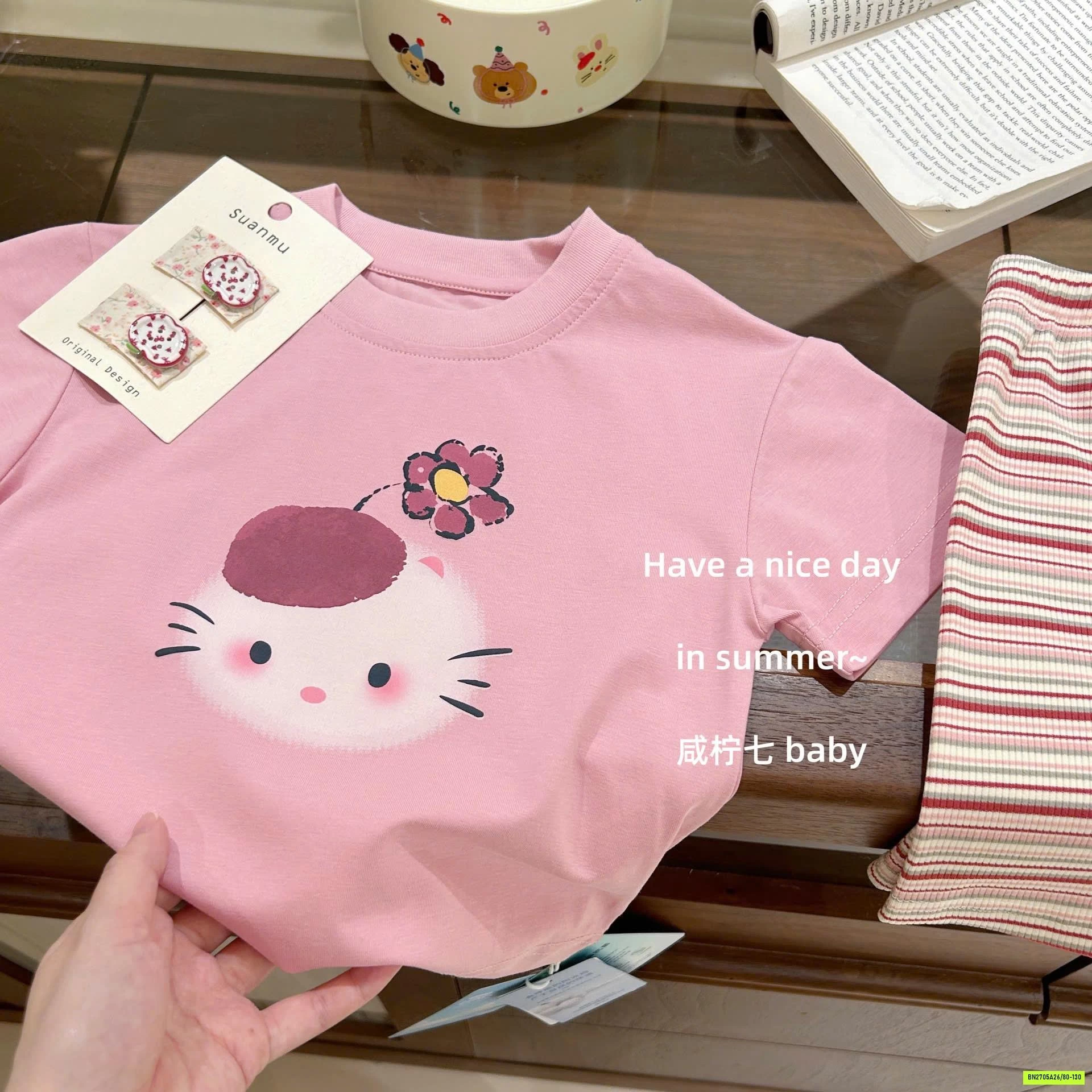 ÁO THUN MIX LEGGING KẺ TBABY
