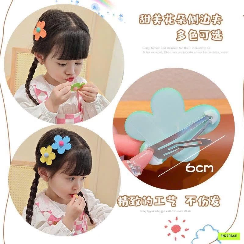 SET 6 KẸP TÓC HOA BÉ GÁI