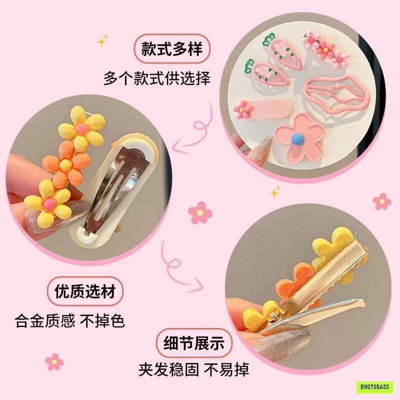 SÉT 6 KẸP TÓC HOA XINH