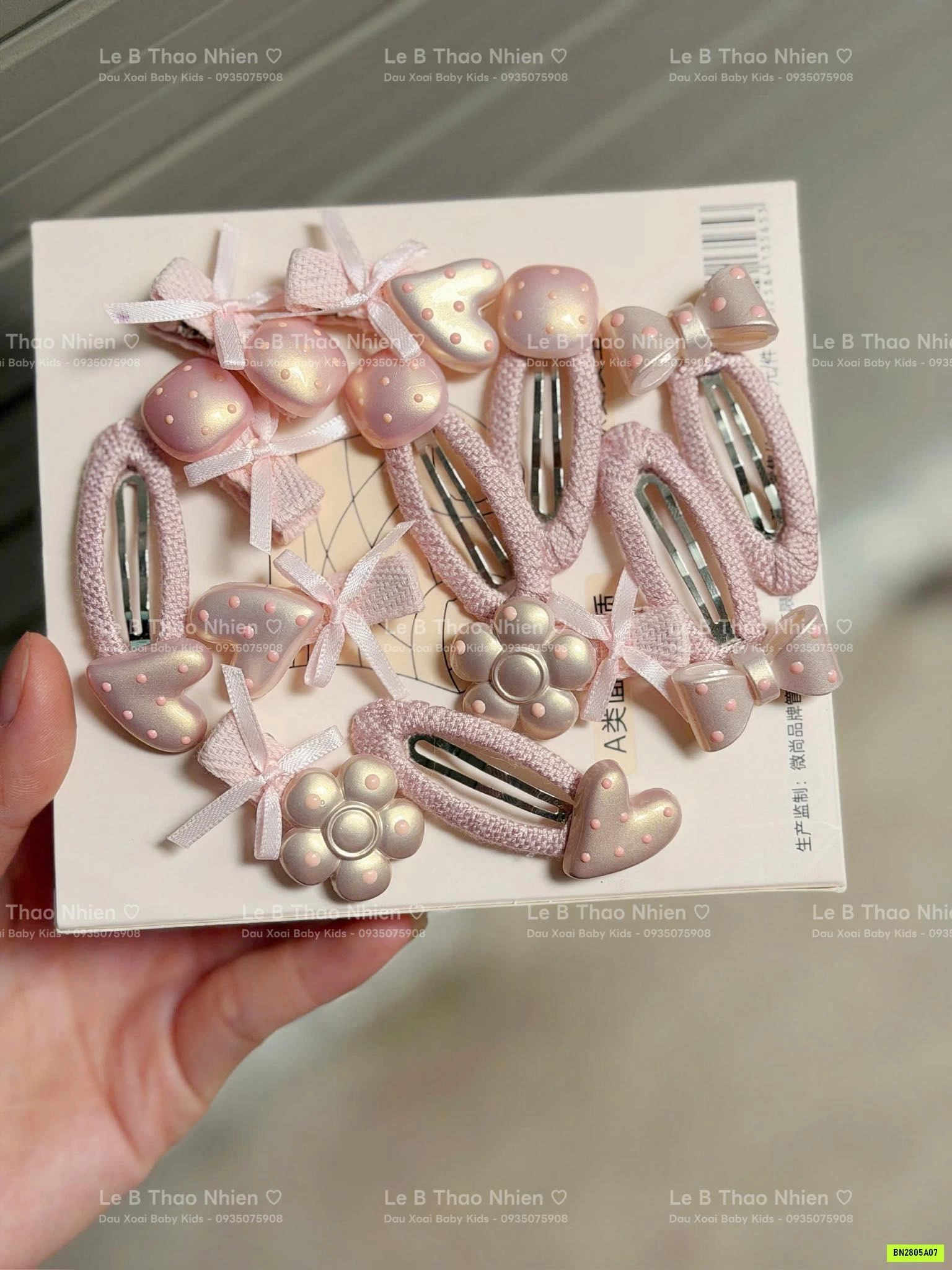 SÉT 12 KẸP TONE HỒNG XINH XẮN