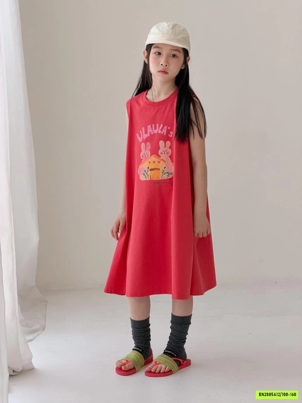 ĐẦM COTTON SÁT NÁCH DÁNG XÒE KUMAI
