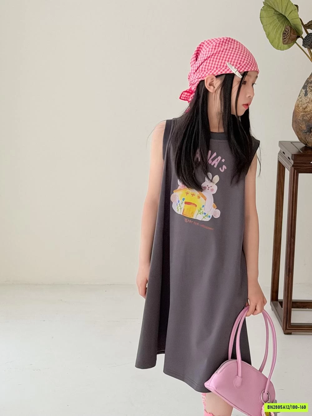 ĐẦM COTTON SÁT NÁCH DÁNG XÒE KUMAI