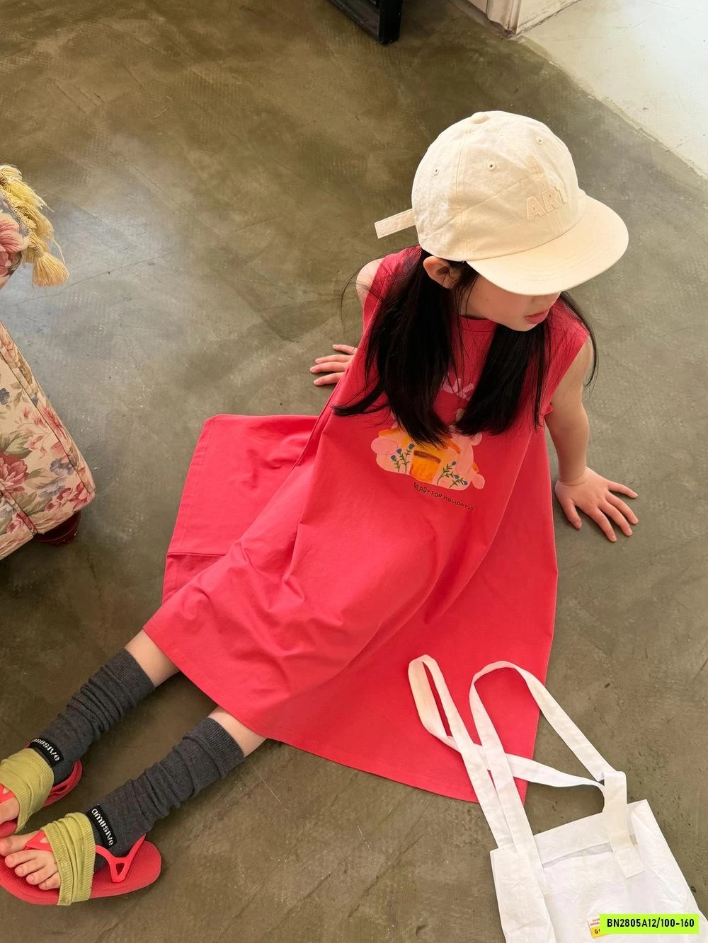 ĐẦM COTTON SÁT NÁCH DÁNG XÒE KUMAI