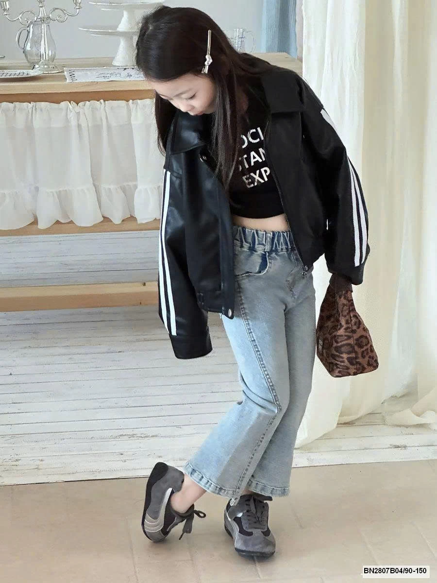 Quần jean ống loe cạp chun