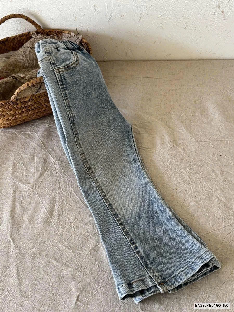 Quần jean ống loe cạp chun