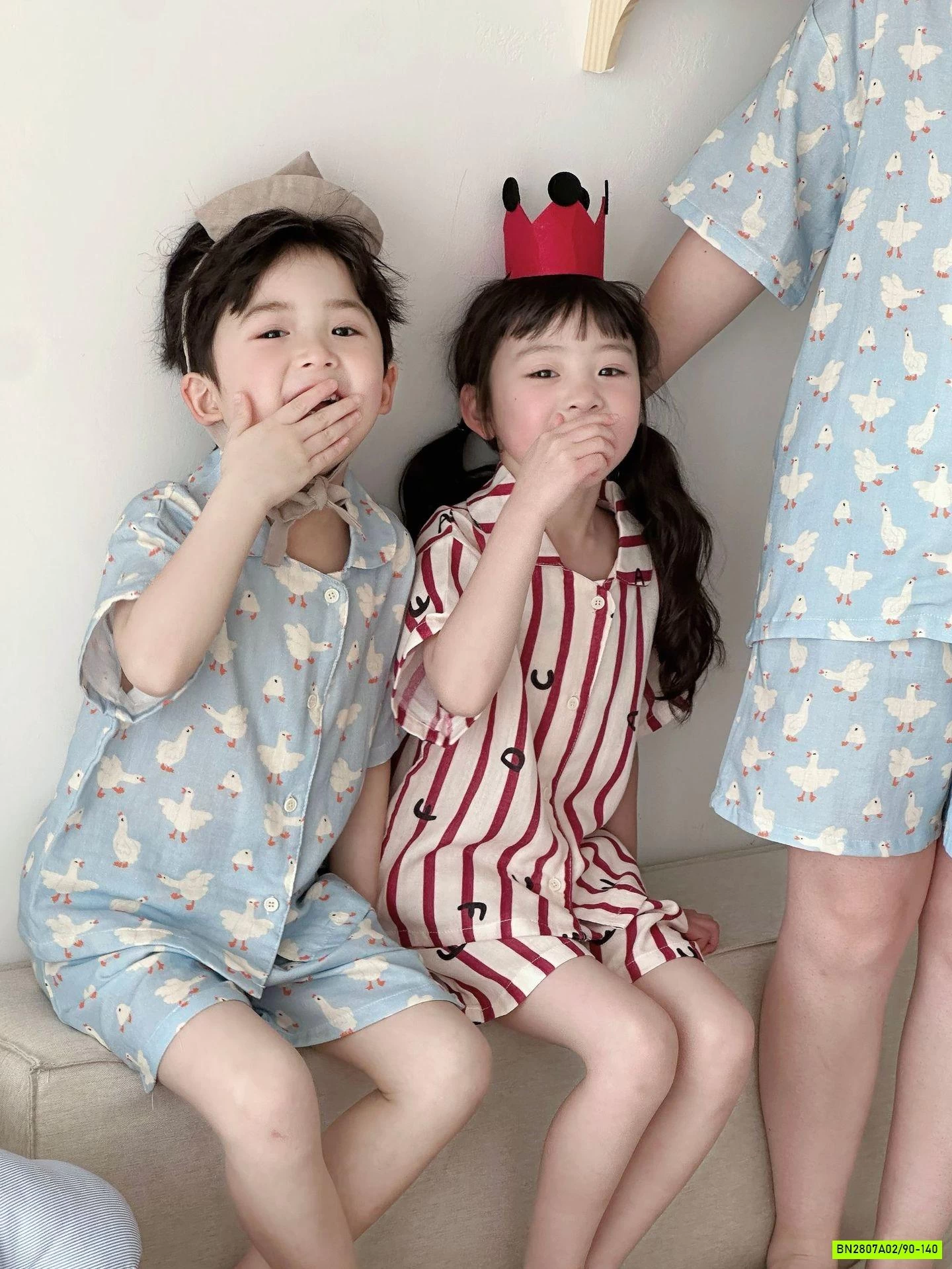 PIZAMA ĐŨI NGẮN TAY MẸ BÉ