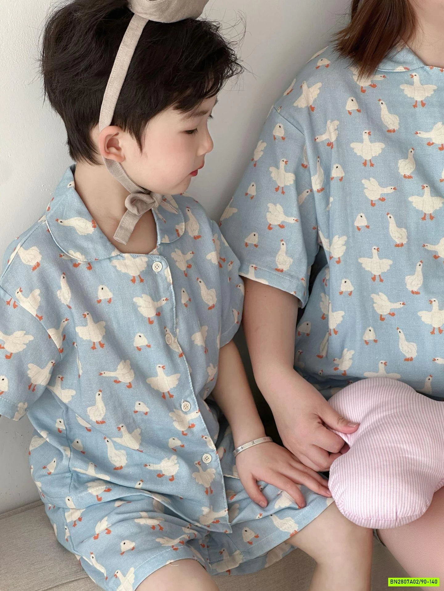 PIZAMA ĐŨI NGẮN TAY MẸ BÉ