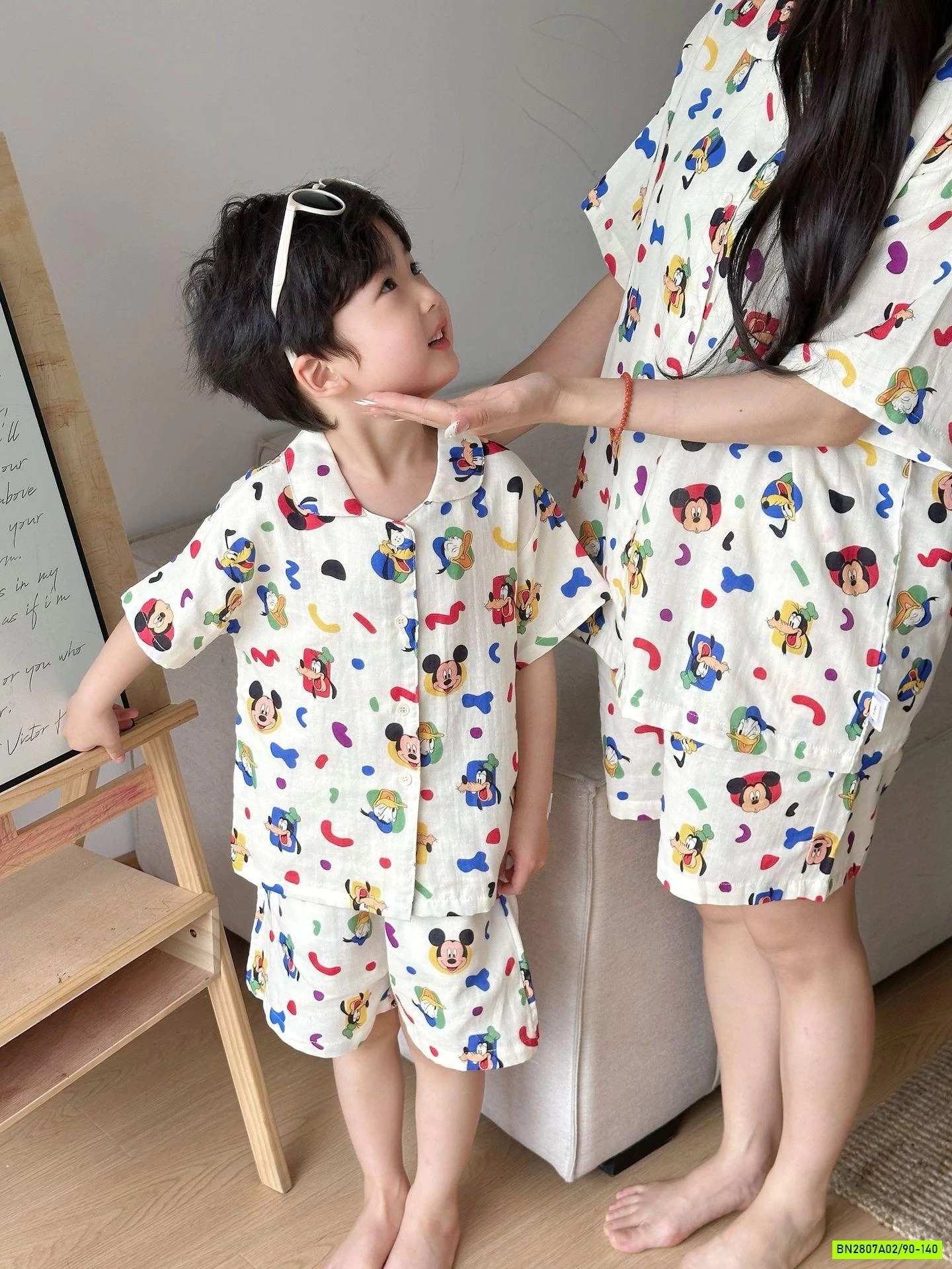 PIZAMA ĐŨI NGẮN TAY MẸ BÉ